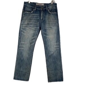 Halifax Jeans Mens 36x34 Blue Relaxed Baggy Flap Pocket Vintage Y2K Skater Denim